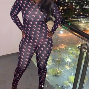 Marine serre white line jumpsuit